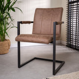 Dining room chair Jackson Dimehouse Taupe LxWxH 71x58x54 Fabric Atmospheric photo diagonal front view