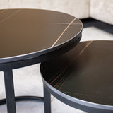 Coffee table Paige Black Dimehouse Black LxWxH 57x56x53 Sintered stone Atmospheric photo detail