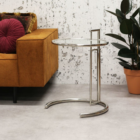 Side table Taffy Dimehouse Silver LxWxH 60x60x50 Glass Atmospheric photo diagonal front view