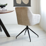 Dining room chair Camiel Dimehouse Gray LxWxH 62x61x54 Fabric Atmospheric photo diagonal rear view