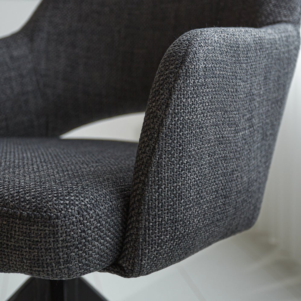 Dining room chair Sid Dimehouse Anthracite LxWxH 59x56x53 Fabric Atmospheric photo detail