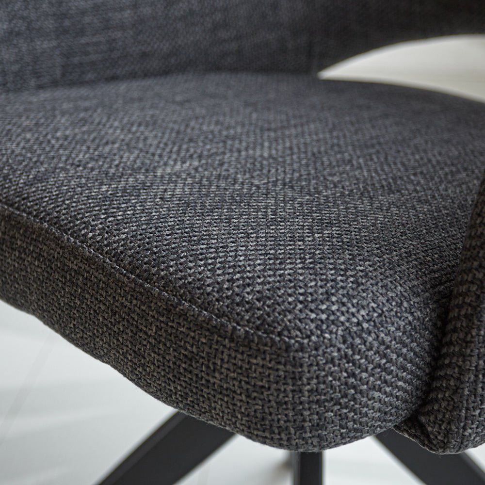 Dining room chair Sid Dimehouse Anthracite LxWxH 59x56x53 Fabric Atmospheric photo detail