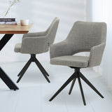 Dining room chair Sid Dimehouse Gray LxWxH 59x56x53 Fabric Atmospheric photo diagonal front view