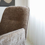 Nela dining room chair Dimehouse Taupe LxWxH 64x64x52 Fabric Atmospheric photo detail