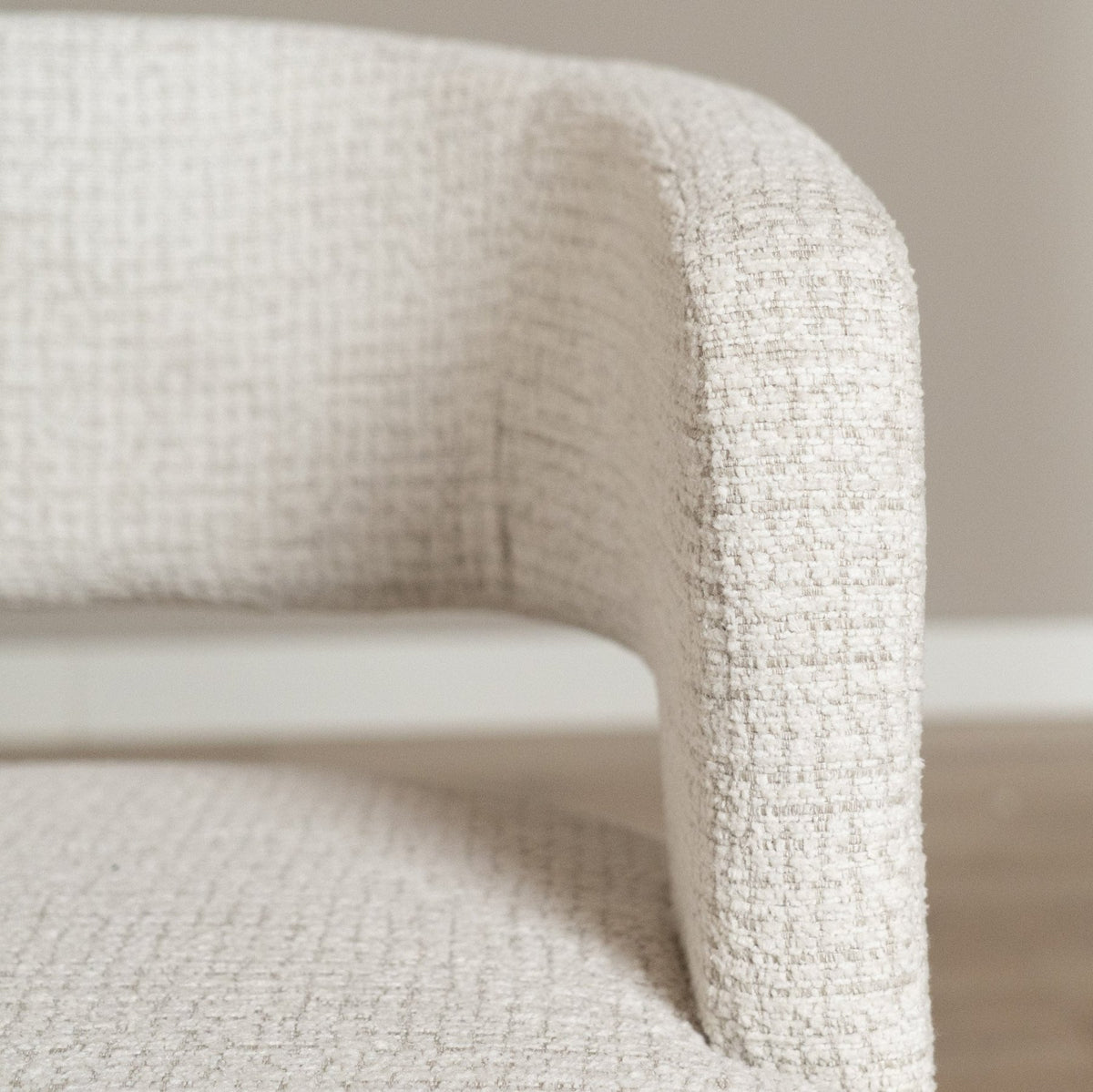 Swivel armchair Gino mottled fabric beige - image 4