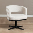 Swivel armchair Gino mottled fabric beige - image 2