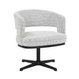 Swivel armchair Gino mixed fabric off white/black - image 10
