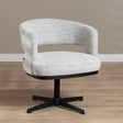 Swivel armchair Gino mixed fabric off white/black - image 2
