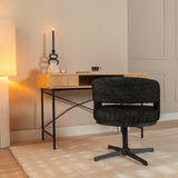 Swivel armchair Gino mixed fabric black - image 3
