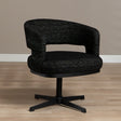 Swivel armchair Gino mixed fabric black - image 2