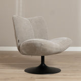 Lise chenille taupe swivel armchair - image 1