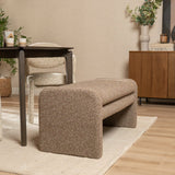 Eetkamerbank Neil bouclé bruin 100 cm Bouclé
