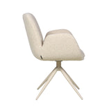 Eetkamerstoel Alex draaibaar bouclé taupe Bouclé