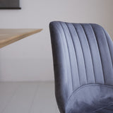 Dining room chair Beau velvet Dimehouse Anthracite LxWxH 71x67x49 Fabric Atmospheric photo detail