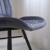 Dining room chair Beau velvet Dimehouse Anthracite LxWxH 71x67x49 Fabric Atmospheric photo detail