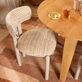 Eetkamerstoel Bolt chenille beige/taupe Textiel