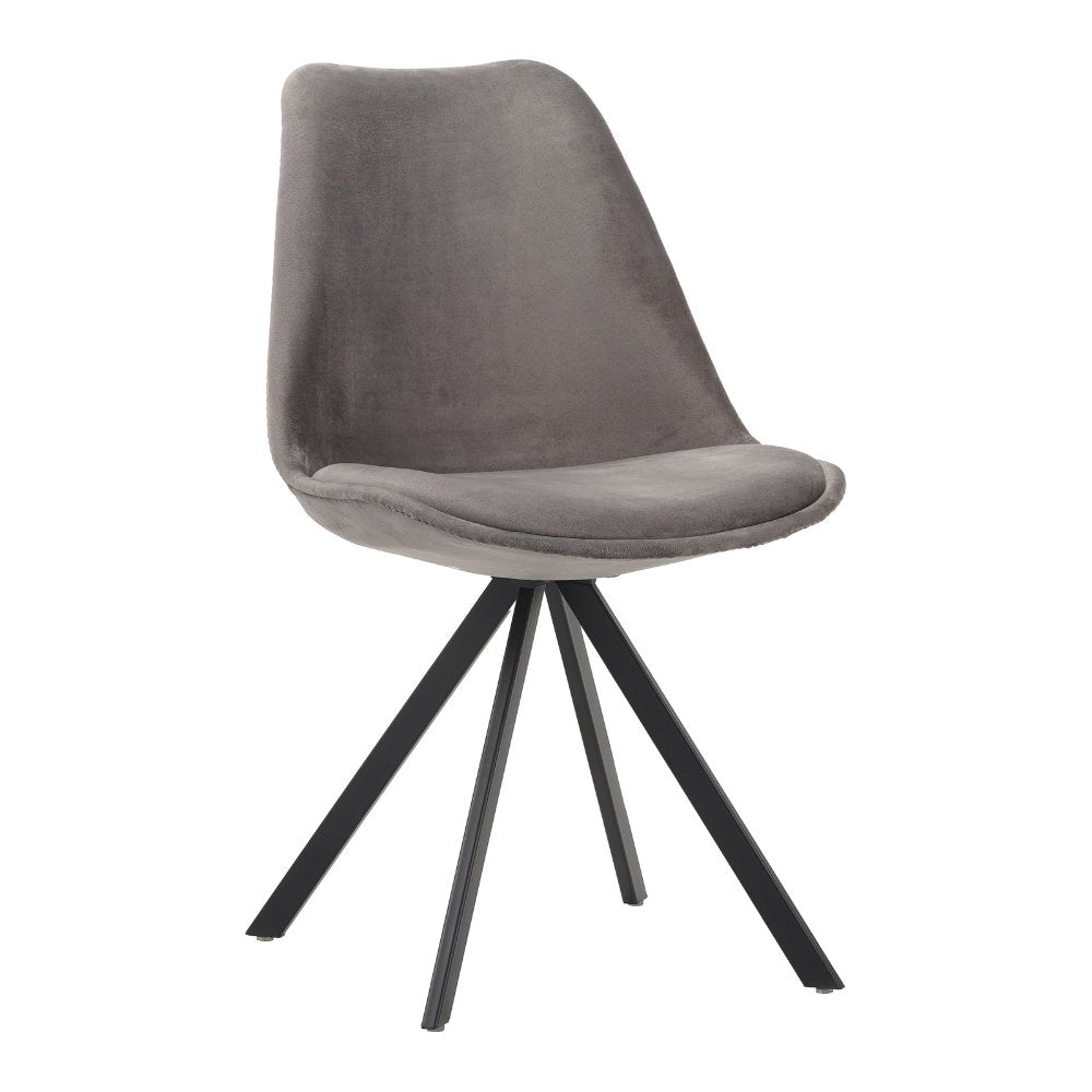 Dining room chair Jace Dimehouse Anthracite LxWxH 71x59x52 Fabric White photo diagonal front view