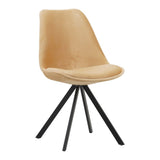 Dining room chair Jace Dimehouse Beige LxWxH 70x58x53 Fabric White photo diagonal front view