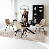Dining room chair Jada Ecoleather Dimehouse Green LxWxH 79x57x53 Eco leather Atmospheric photo in situation