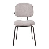 Dining room chair Javi mixed fabric off white/brown mixed