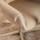 Eetkamerstoel Jules draaibaar bouclé taupe Bouclé