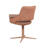 Eetkamerstoel Jules draaibaar bouclé terracotta Bouclé