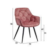 Dining room chair Audrey Dimehouse Pink LxWxH 71x68x49 Fabric White photo size indication