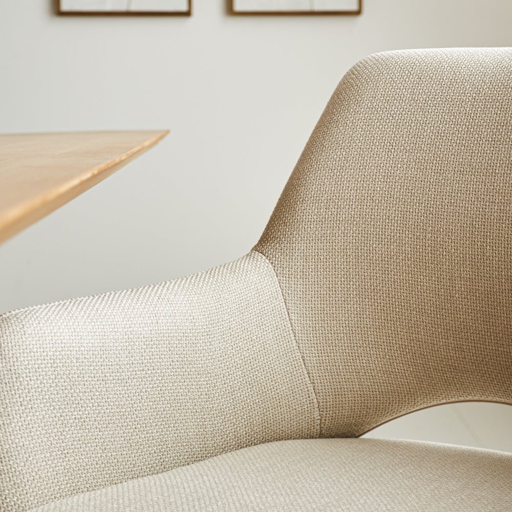 Dining room chair Suzy Dimehouse White LxWxH 64x61x53 Fabric Atmospheric photo detail