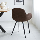 Dining room chair Mick Dimehouse Brown LxWxH 64x62x59 Fabric Atmospheric photo diagonal rear view