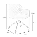 Dining room chair with wheels Levi anthracite eco-leather - image 9