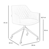 Dining room chair with wheels Levi olive green eco-leather - image 10