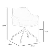 Dining room chair with wheels Quinn dark green velvet - image 8
