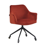 Dining room chair with wheels Quinn copper velvet - image 5