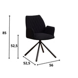 Dining room chair Novan bouclé Dimehouse Black LxWxH 67x59x57 Fabric White photo size indication