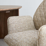 Dining room chair Novan chenille Dimehouse Beige LxWxH 71x64x56 Fabric Detail photo of fabric