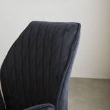 Dining room chair Novan velvet Dimehouse Black LxWxH 71x64x56 Fabric Atmospheric photo detail