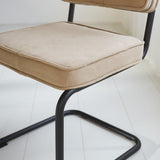 Dining room chair Remo ribbed fabric Dimehouse Brown LxWxH 56x55x51 Rib fabric Atmospheric photo detail