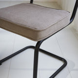 Dining room chair Remo ribbed fabric Dimehouse Gray LxWxH 56x55x52 Rib fabric Atmospheric photo detail