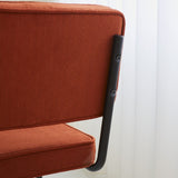 Dining room chair Remo ribbed fabric Dimehouse Rust LxWxH 56x55x52 Rib fabric Atmospheric photo detail