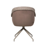 Eetkamerstoel Riley draaibaar bouclé bruin Bouclé
