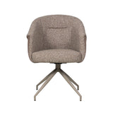 Eetkamerstoel Riley draaibaar bouclé bruin Bouclé