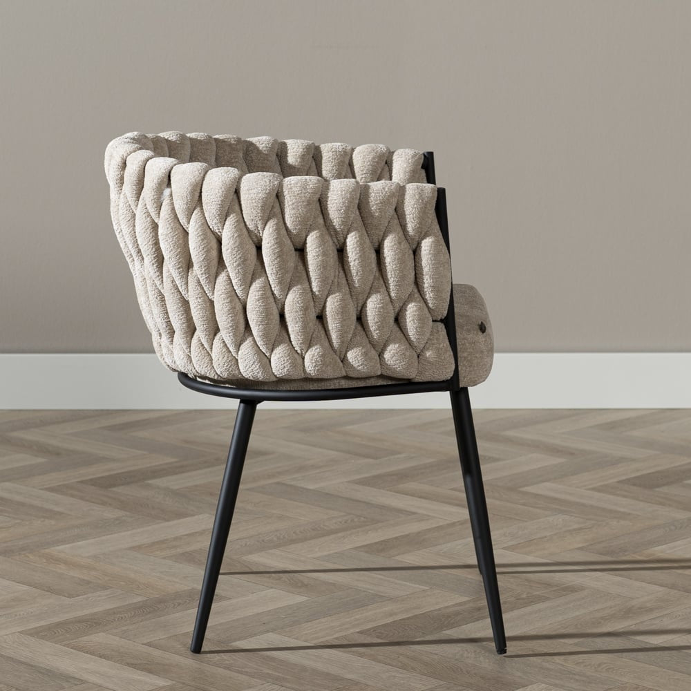 Eetkamerstoel River chenille beige