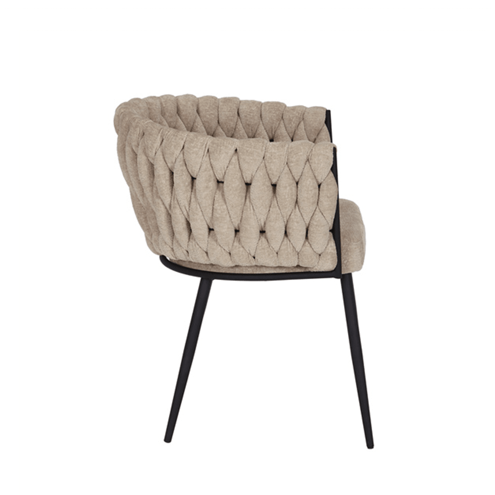 Eetkamerstoel River chenille beige