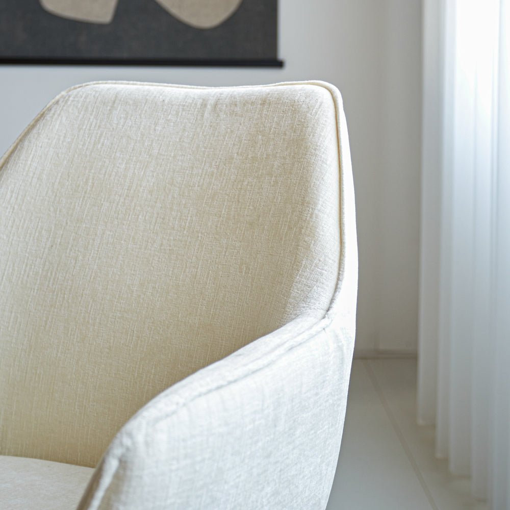 Dining room chair Sev Dimehouse White LxWxH 68x62x61 Fabric Atmospheric photo detail