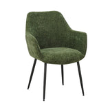 Dining room chair Sev Dimehouse Green LxWxH 68x62x61 Fabric White photo diagonal front view