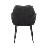 Dining room chair Sev Dimehouse Black LxWxH 68x62x61 Fabric White photo diagonal rear view