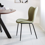 Dining room chair Sia Dimehouse Green LxWxH 72x55x51 Fabric Atmospheric photo side view