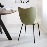 Dining room chair Sia Dimehouse Green LxWxH 72x55x51 Fabric Atmospheric photo diagonal rear view