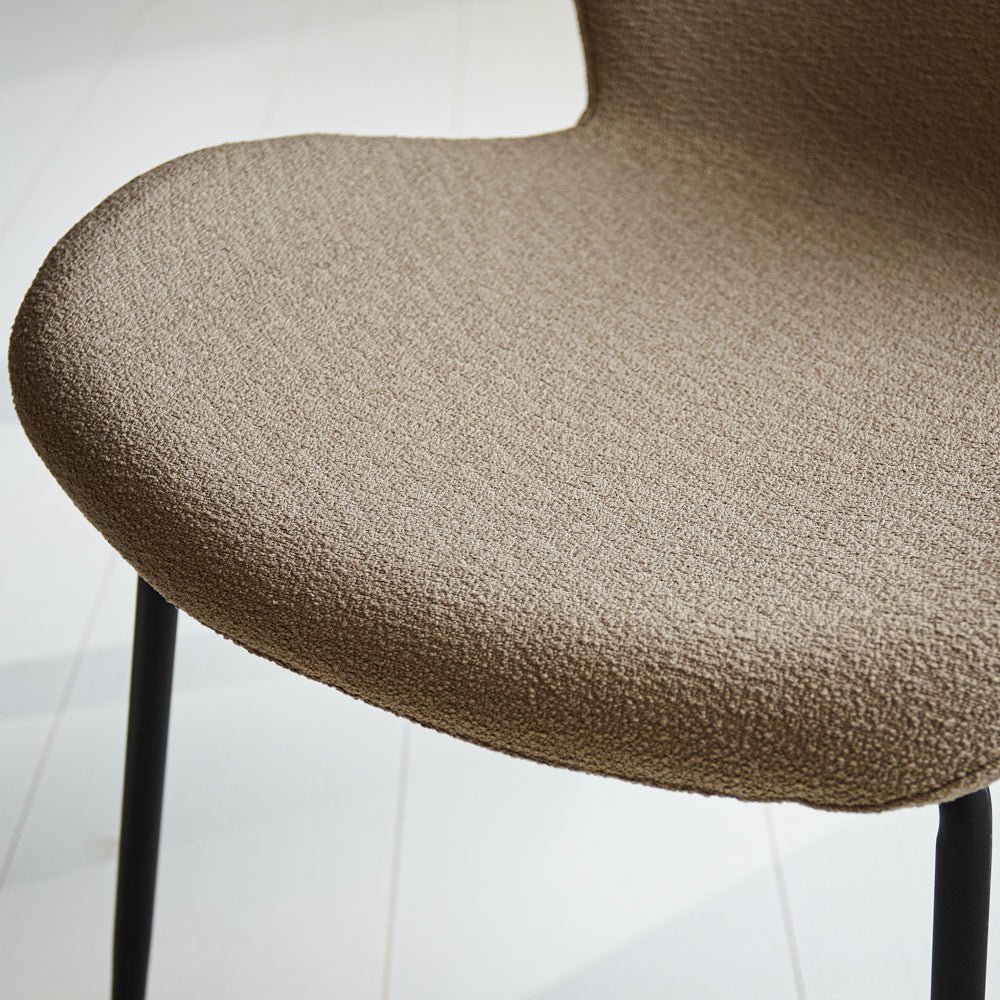 Dining room chair Sia Dimehouse Taupe LxWxH 72x55x51 Fabric Atmospheric photo detail