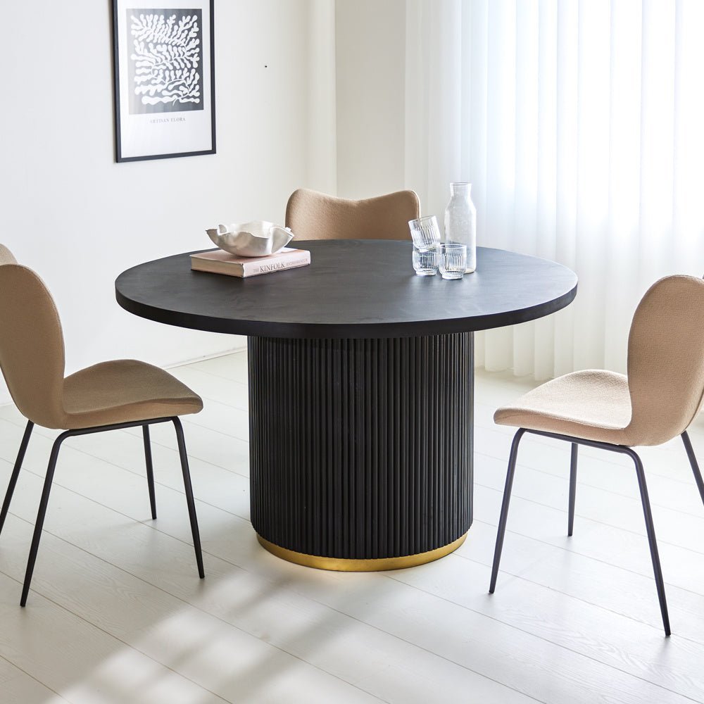 Dining room chair Sia Dimehouse Taupe LxWxH 72x55x51 Fabric Atmospheric photo in situation
